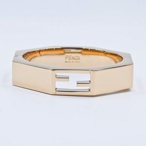 Fendi Jewelry - Fendi FF Logo Geometric Heavy Metallic Cuff Bangle Fendi Jewelry - Fendi FF Logo Geometric Heavy Metallic Cuff Bangle